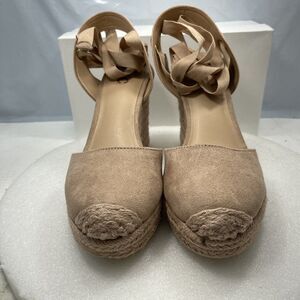 I.N.C Maisie Lace-Up Espadrille Wedge Sandals, Blush, Women Size 8.5M Item#325